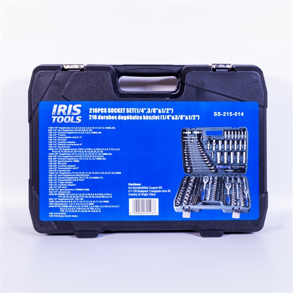 IRIS TOOLS SS-215-014 215 darabos dugókulcs készlet (1/4"&3/8"&1/2") IRIS TOOLS SS-215-014 215 darabos dugókulcs készlet (1/4"&3/8"&1/2")