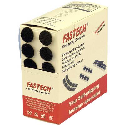 Tépőzáras pontok, (O) 20 mm, fekete, 230 db, Fastech B20COIN999905 Tépőzáras pontok, (O) 20 mm, fekete, 230 db, Fastech B20COIN999905