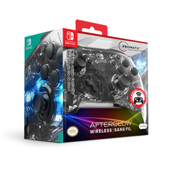 PDP Afterglow Wireless Deluxe+ Audio Nintendo Switch vezeték nélküli áttetsző kontroller