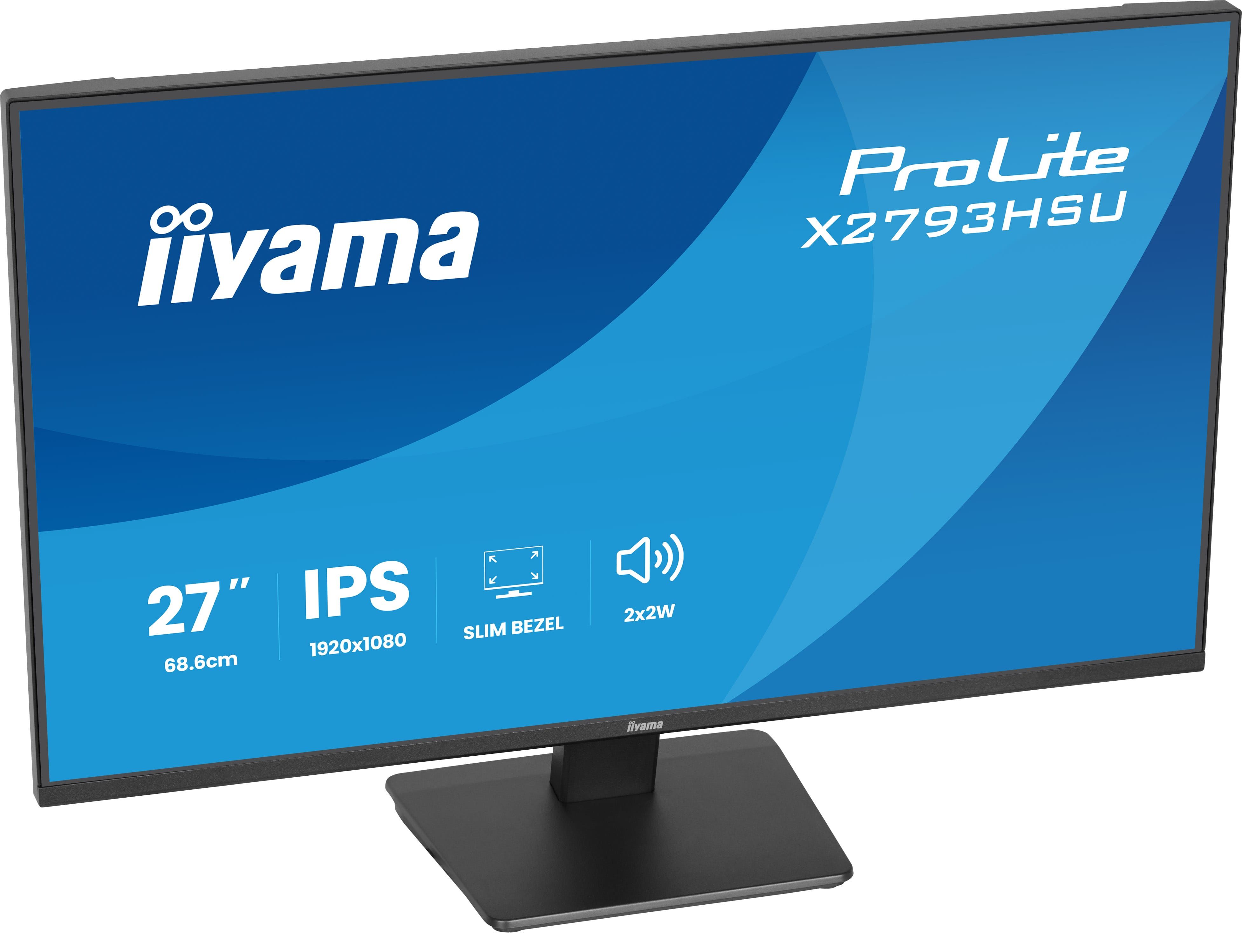 iiyama 27" ProLite X2793HSU-B1 IPS LED Monitor - 1920x1080, Full HD, 120Hz, 1ms, Fekete