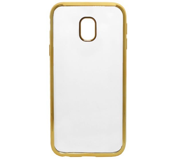 Szilikon telefonvédő (fémhatású keret) ARANY [Samsung Galaxy J3 (2017) SM-J330 EU]
