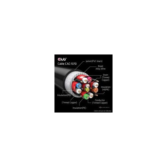  Club3D HDMI 2.1 MALE TO HDMI 2.1 MALE ULTRA HIGH SPEED 4K 120Hz  1,5m  kábel