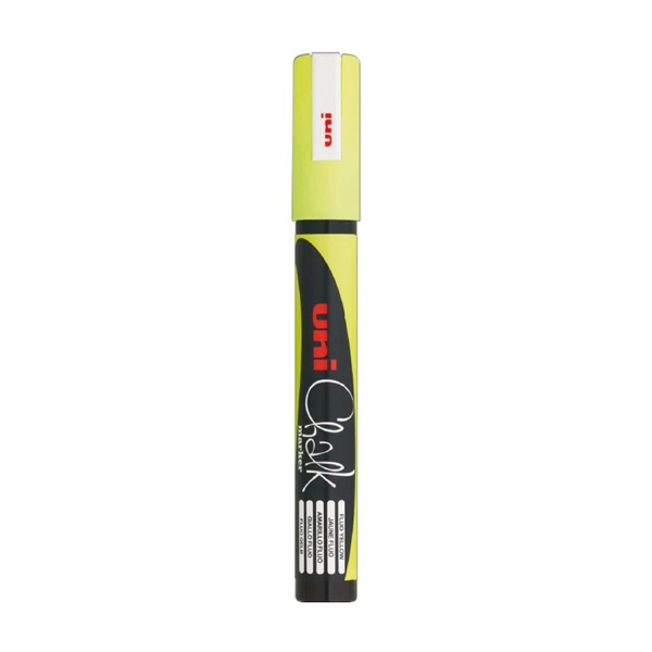 Uni Chalk marker PWE-5M neon sárga folyékony kréta Uni Chalk marker PWE-5M neon sárga folyékony kréta