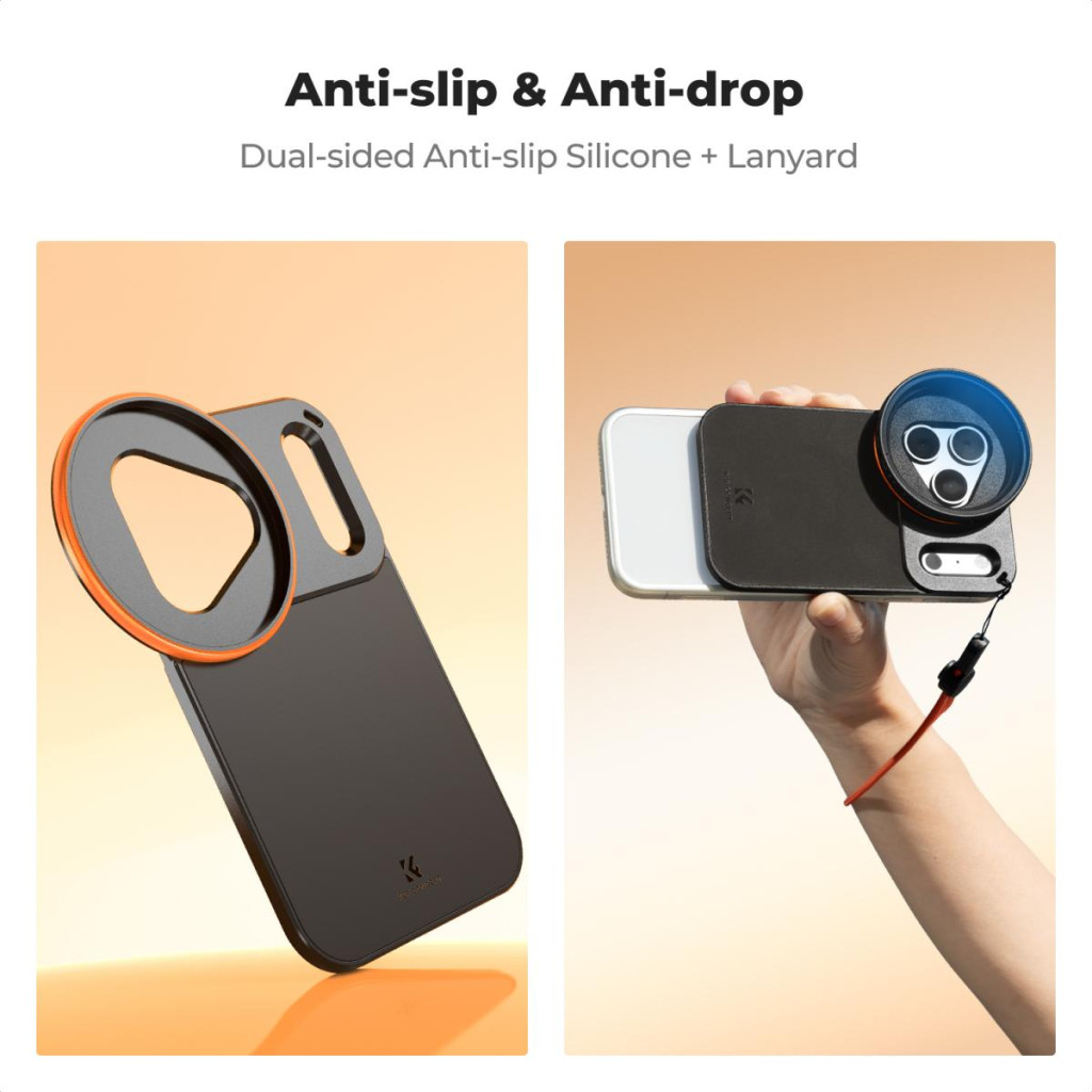 K&F Concept MagSafe szűrőtartó adapter 58 mm CPL szűrővel iPhone 17 Pro Max