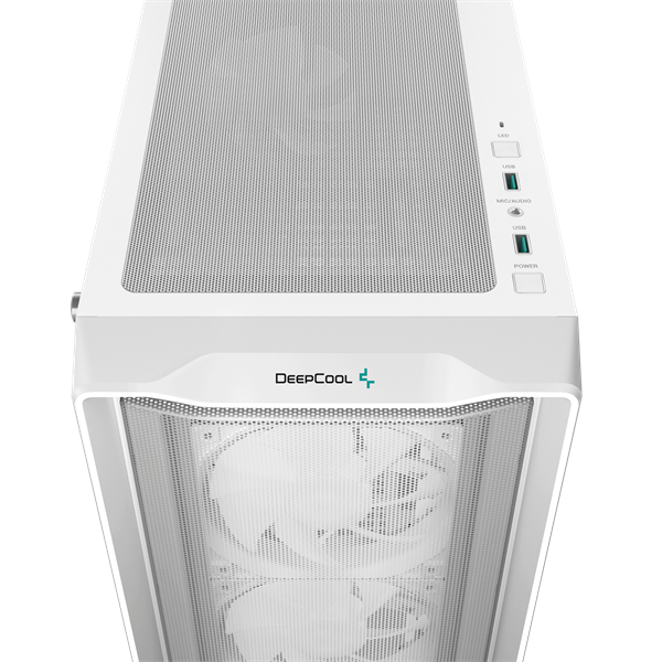 DeepCool CC560 MESH WH V2  ablakos  4x12cm A-RGB ventilátor ATX  Számítógépház fehér 