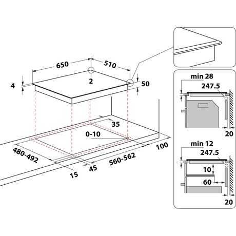 Whirlpool WF S4665 CPBF FŐZŐLAP BEÉPÍTHETŐ INDUKCIÓS