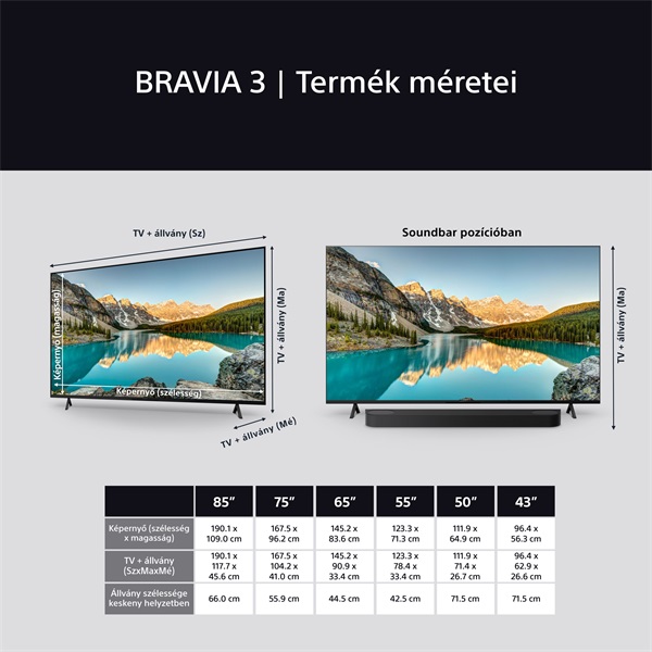 Sony 75" Bravia 3 K75S35B 4K UHD Smart LED TV