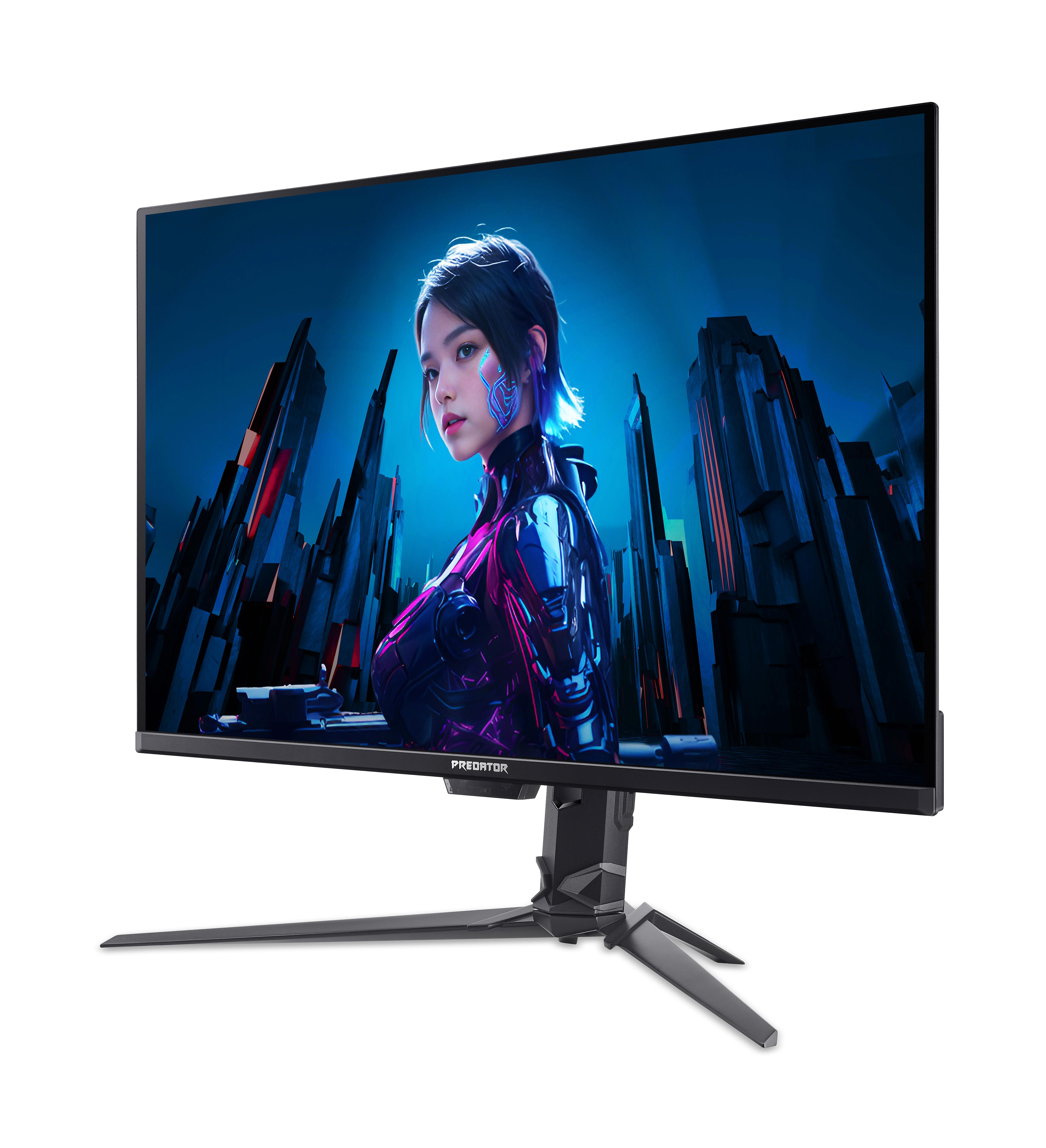 Acer 31,5" X32X5b Monitor - 3840x2160, 4K, OLED, QD-OLED, 240Hz, 0,03ms, Hangszóró, FreeSync, Pivot, Gamer, Fekete