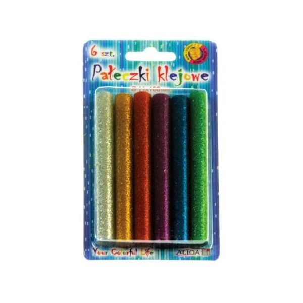 Aliga 11mm glitteres vegyes 6db ragasztórúd Aliga 11mm glitteres vegyes 6db ragasztórúd