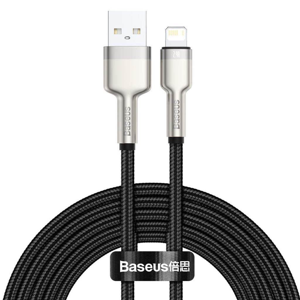 Baseus Cafule USB-A - Lightning kábel 2m fekete (CALJK-B01) Baseus Cafule USB-A - Lightning kábel 2m fekete (CALJK-B01)