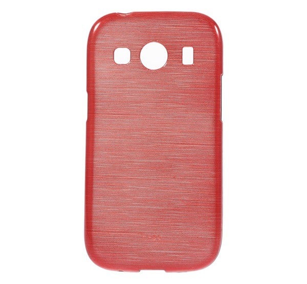Szilikon telefonvédő (szálcsiszolt minta) PIROS [Samsung Galaxy Ace 4 LTE (SM-G357FZ)]