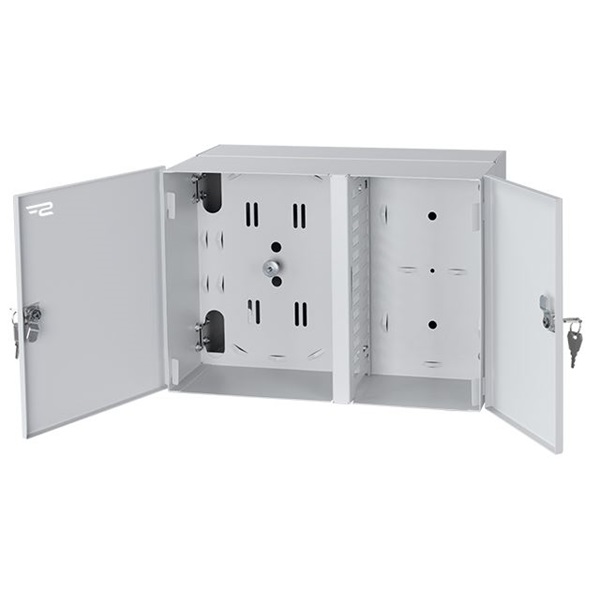 Stalflex 2 kamrás falra szerelhető üres optikai elosztódoboz szürke (PN2K-24D-3S-G) Stalflex 2 kamrás falra szerelhető üres optikai elosztódoboz szürke (PN2K-24D-3S-G)
