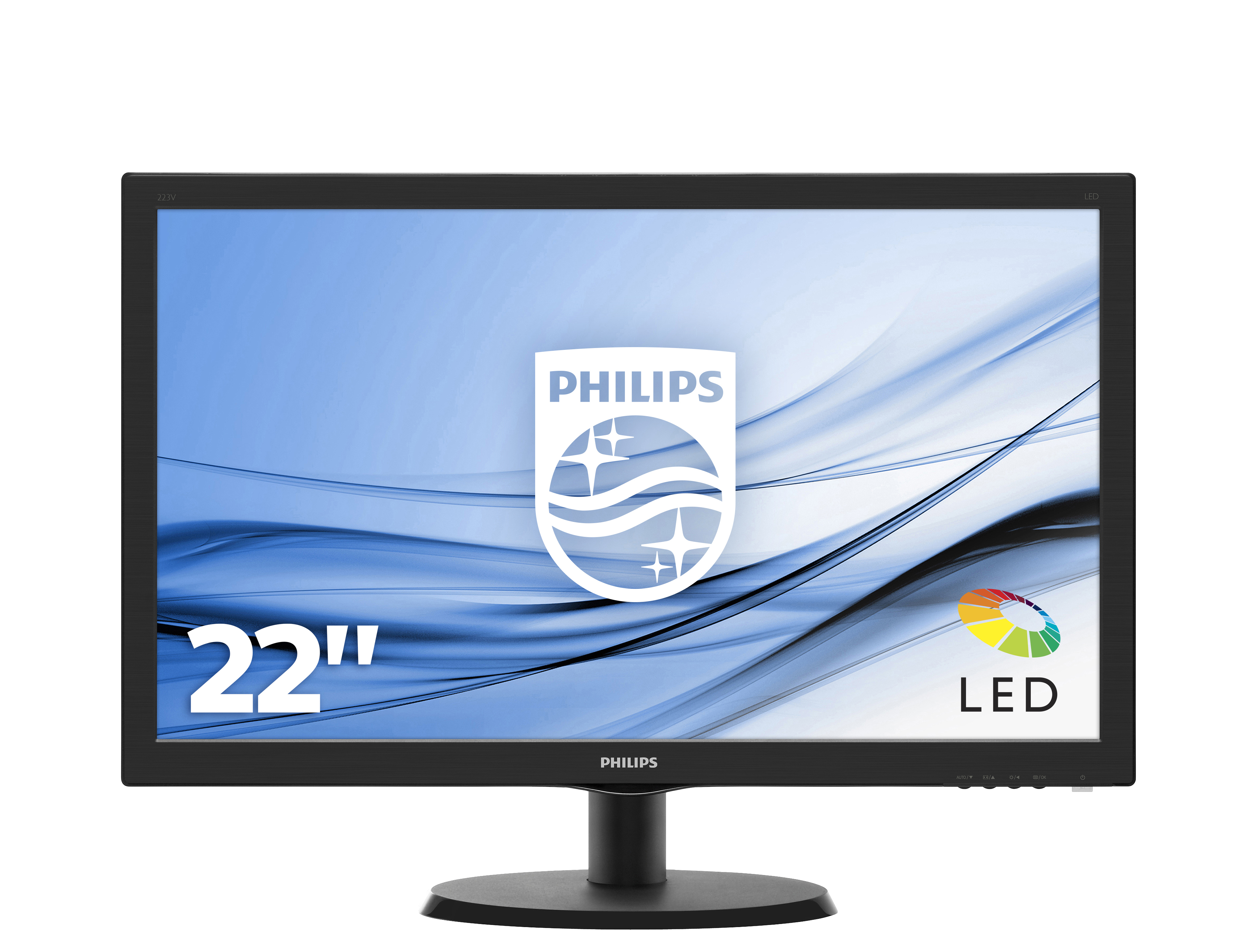 Philips 21.5" 223V5LSB2/10 Monitor - 1920x1080, VA, FHD, 5ms, Fekete