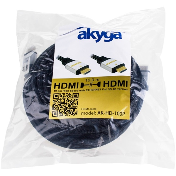 Akyga Kábel HDMI 2.0 PRO 10.0m (AK-HD-100P) Akyga Kábel HDMI 2.0 PRO 10.0m (AK-HD-100P)