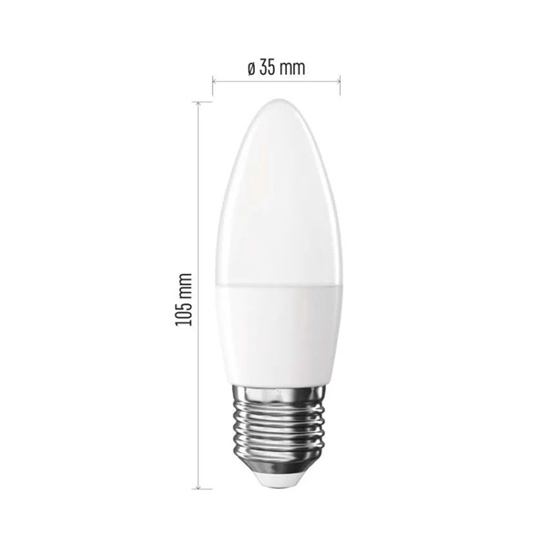 Emos ZQ4D13 E27 / 2,6 W (25 W) / 350 lm / természetes fehér classic gyertya LED izzó Emos ZQ4D13 E27 / 2,6 W (25 W) / 350 lm / természetes fehér classic gyertya LED izzó