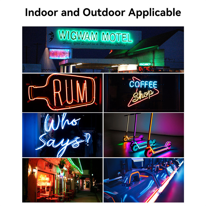 Vention Silicone Neon LED Strip Lights with IR Remote and DC 12V Power Supply