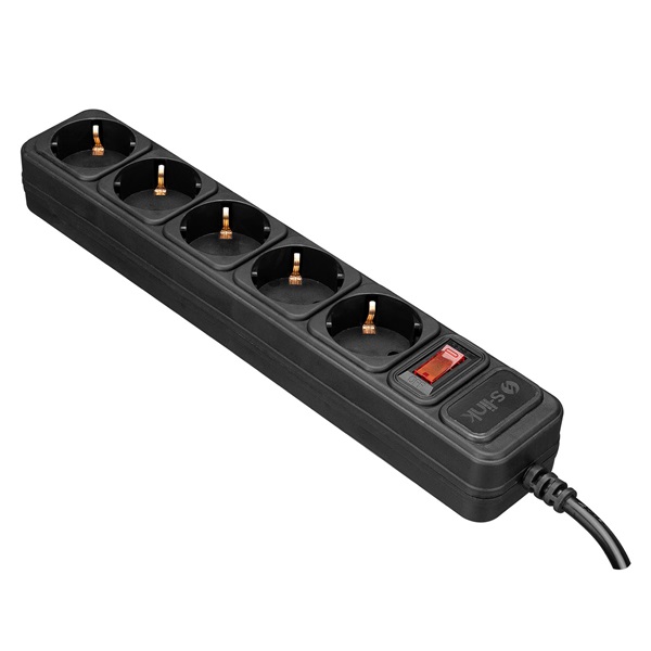 S-Link SPG3-J-5 5 aljzat max.4000 Watt 306 Joule 1,5m kábel túlfeszültségvédő Fekete S-Link SPG3-J-5 5 aljzat max.4000 Watt 306 Joule 1,5m kábel túlfeszültségvédő Fekete