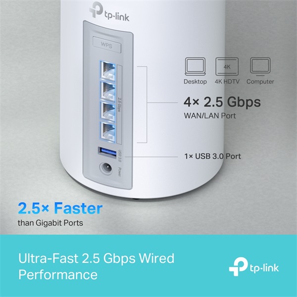 TP-LINK Wireless Mesh Networking system BE11000 Wi-Fi 7 DECO BE65 3-PACK 