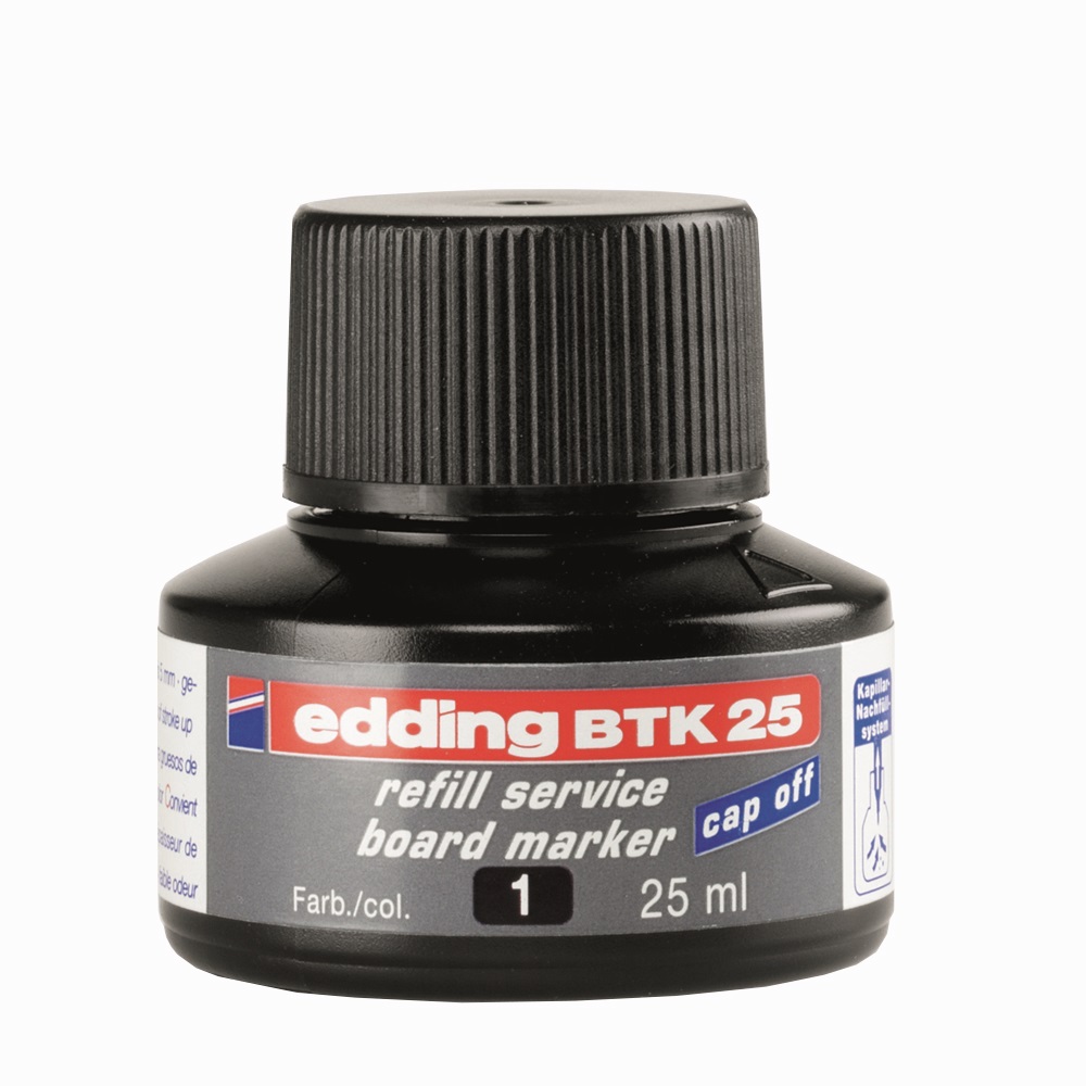 Edding Tinta utántöltő táblamarkerhez 25ml,  BTK25 fekete (7270077000)