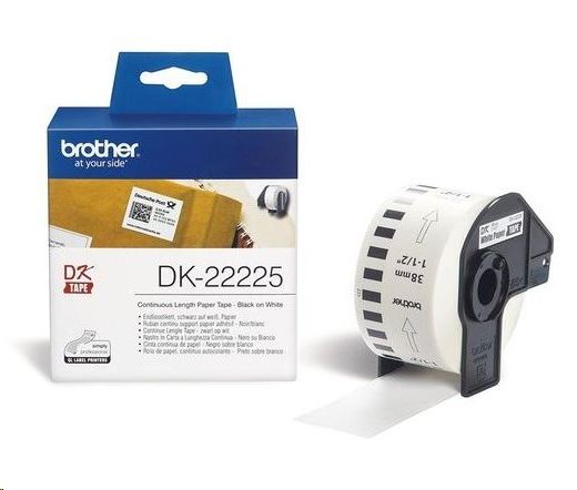 Brother DK-22225 folytonos szalagcímke 38mm x 30,48m öntapadós fehér