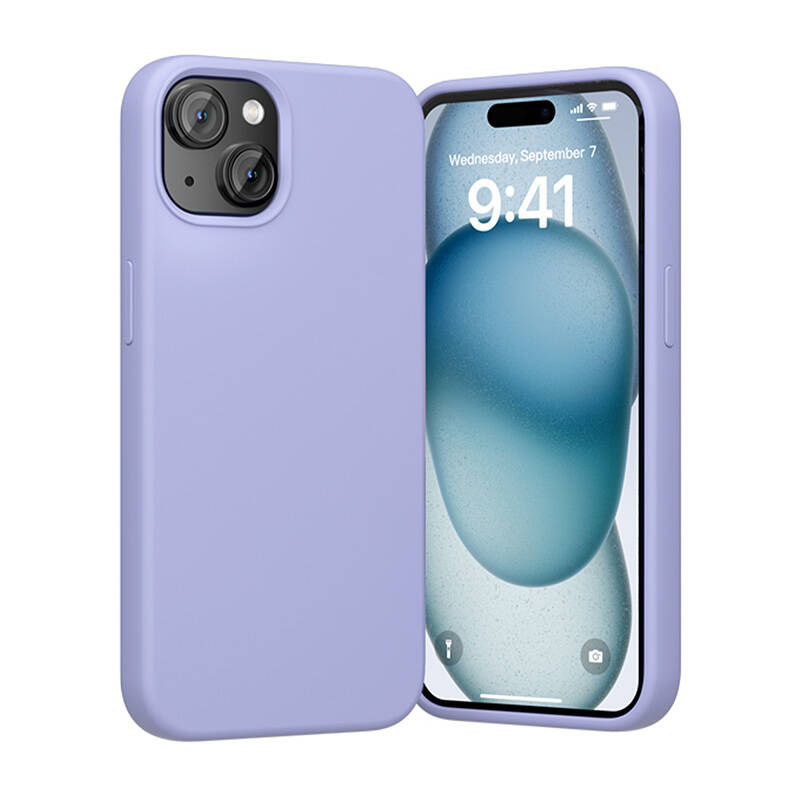 Vention KUFV0-20 szilikon tok iPhone 15 Plus készülékhez (lila)