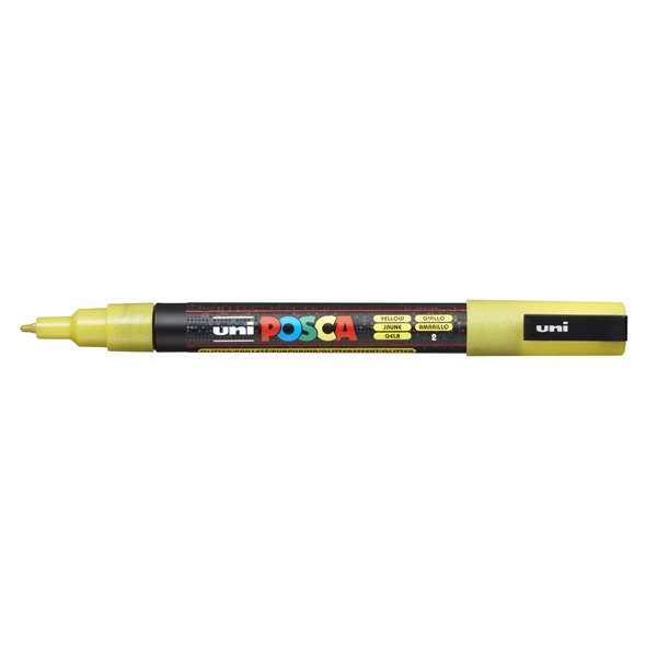 Uni POSCA PC-3ML csillámló sárga marker Uni POSCA PC-3ML csillámló sárga marker