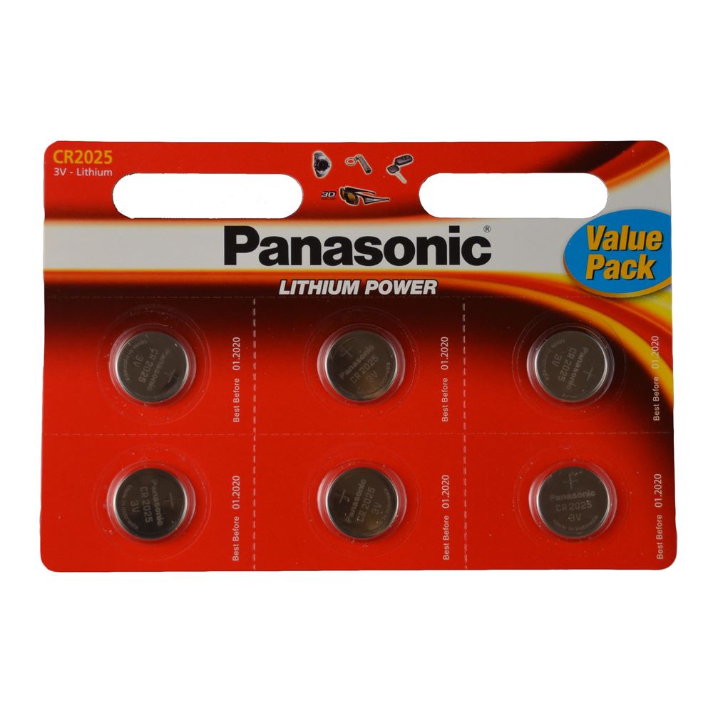 Panasonic 3V Lítium gombelem 6db-os (CR2025L/6BP) Panasonic 3V Lítium gombelem 6db-os (CR2025L/6BP)