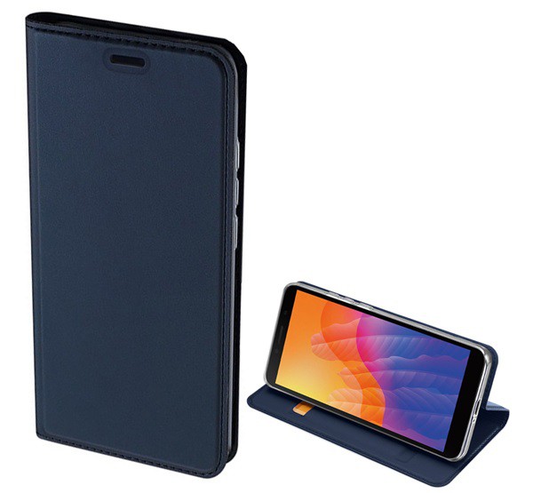 DUX DUCIS SKIN PRO tok álló, bőr hatású (FLIP, oldalra nyíló, bankkártya tartó, asztali tartó funkció) SÖTÉTKÉK [Honor 9S]