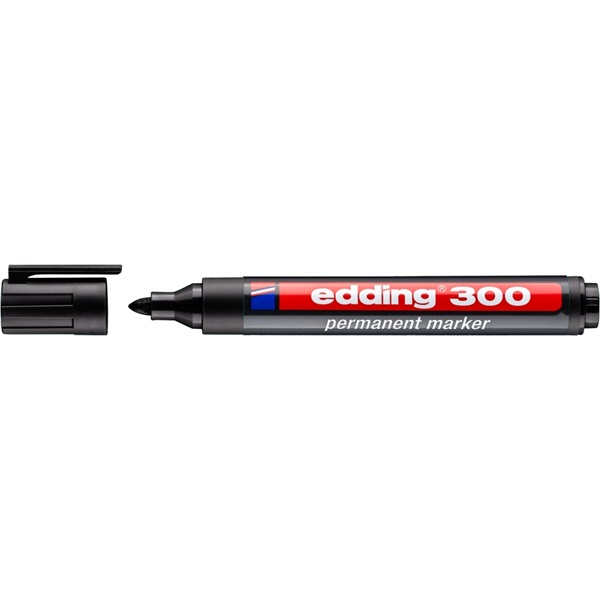 Edding 300 1,5-3mm Permanent fekete marker Edding 300 1,5-3mm Permanent fekete marker