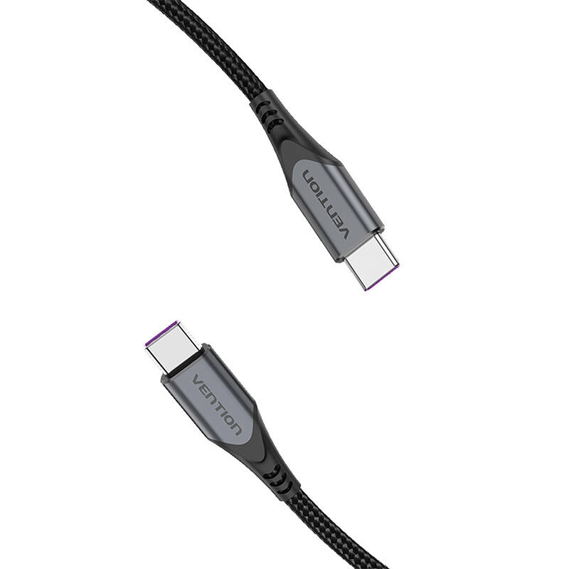 USB-C-USB-C 100W Vention TAHHF 5A 1m USB 3.1 Gen2 4k kábel (szürke)