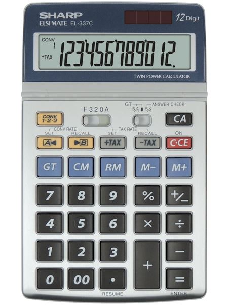 Sharp EL-337C asztali számológép szürke Sharp EL-337C asztali számológép szürke
