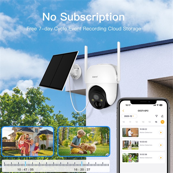 Arenti  GO2T + SP2 3MP 4mm  kültéri IR10m  5200mAh IP wifi PT dómkamera