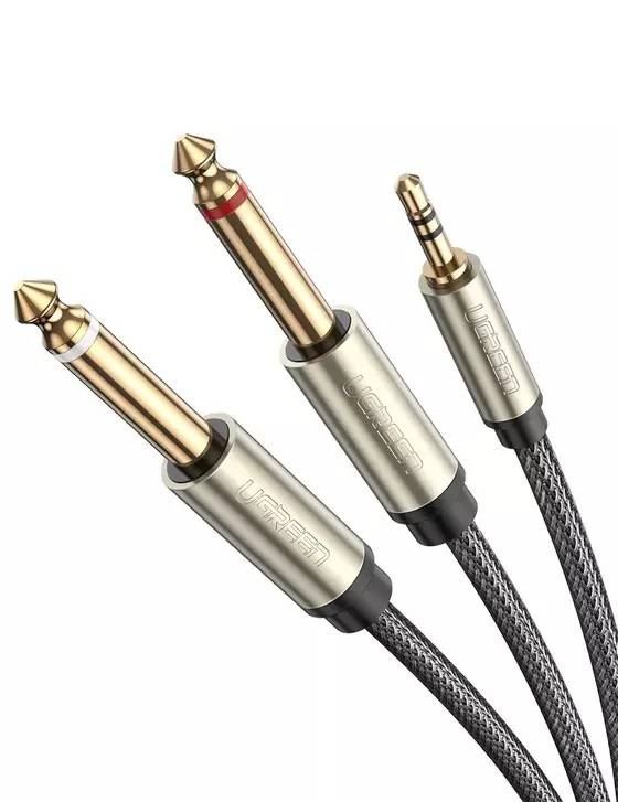 UGREEN AV126 TRS 3.5mm - 2x TS 6.35mm kábel 5m szürke (10619) UGREEN AV126 TRS 3.5mm - 2x TS 6.35mm kábel 5m szürke (10619)