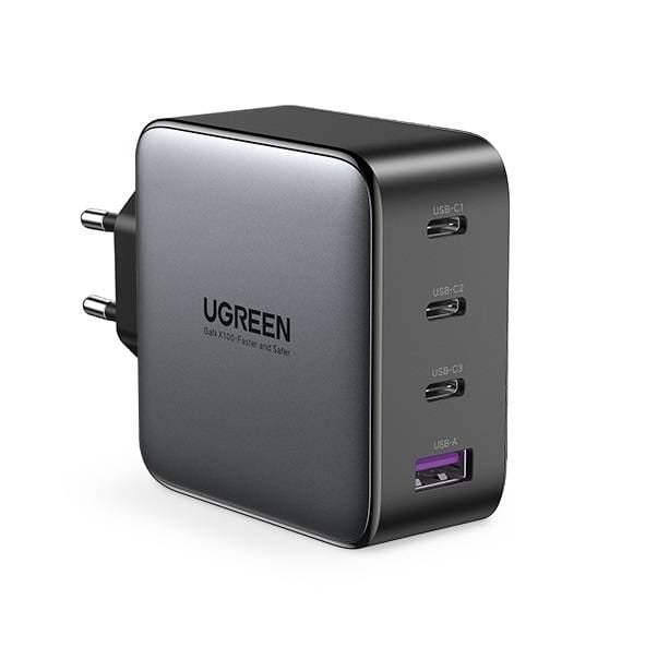 UGREEN CD226 USB-A + 3x USB-C 100W QC3.0 PD hálózati töltő fekete (40747)