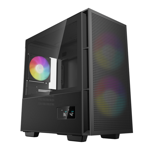 DeepCool CH360 DIGITAL fekete Mini-ITX / Micro-ATX A-RGB Számítógépház fekete DeepCool CH360 DIGITAL fekete Mini-ITX / Micro-ATX A-RGB Számítógépház fekete