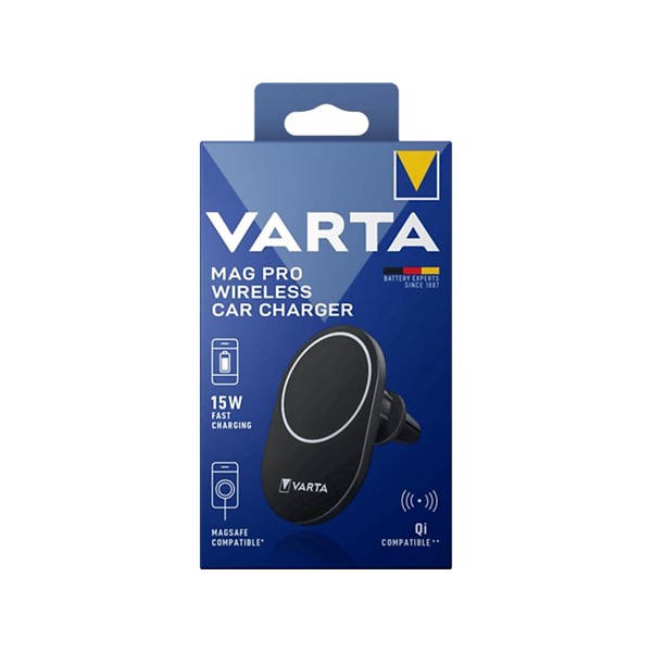 Varta 57902101111 15W Mag Pro vezeték nélküli autós töltőszett Varta 57902101111 15W Mag Pro vezeték nélküli autós töltőszett