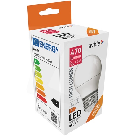 Avide ABMG27NW-4.5W LED GLOBE IZZÓ MINI G45 4.5W E27 NW 4000K Avide ABMG27NW-4.5W LED GLOBE IZZÓ MINI G45 4.5W E27 NW 4000K
