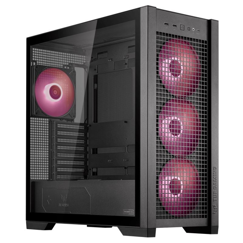 ASUS TUF Gaming GT302 90DC00I0-B19000 ARGB táp nélküli ablakos ház fekete ASUS TUF Gaming GT302 90DC00I0-B19000 ARGB táp nélküli ablakos ház fekete