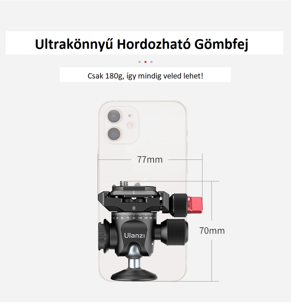 Ulanzi U-120 360 fokos panoráma gömbfej, fém Ulanzi U-120 360 fokos panoráma gömbfej, fém