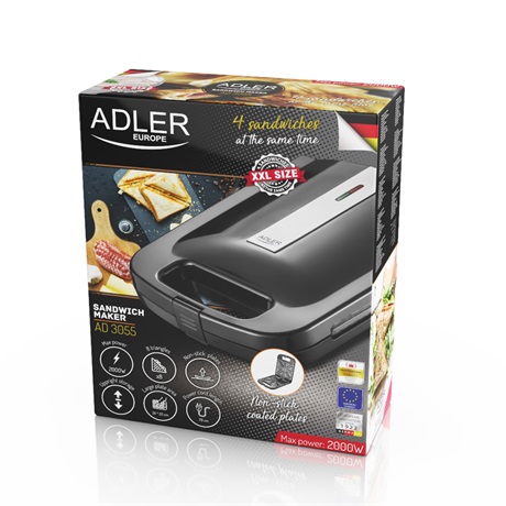 Adler AD3055 SZENDVICSSÜTŐ XXL