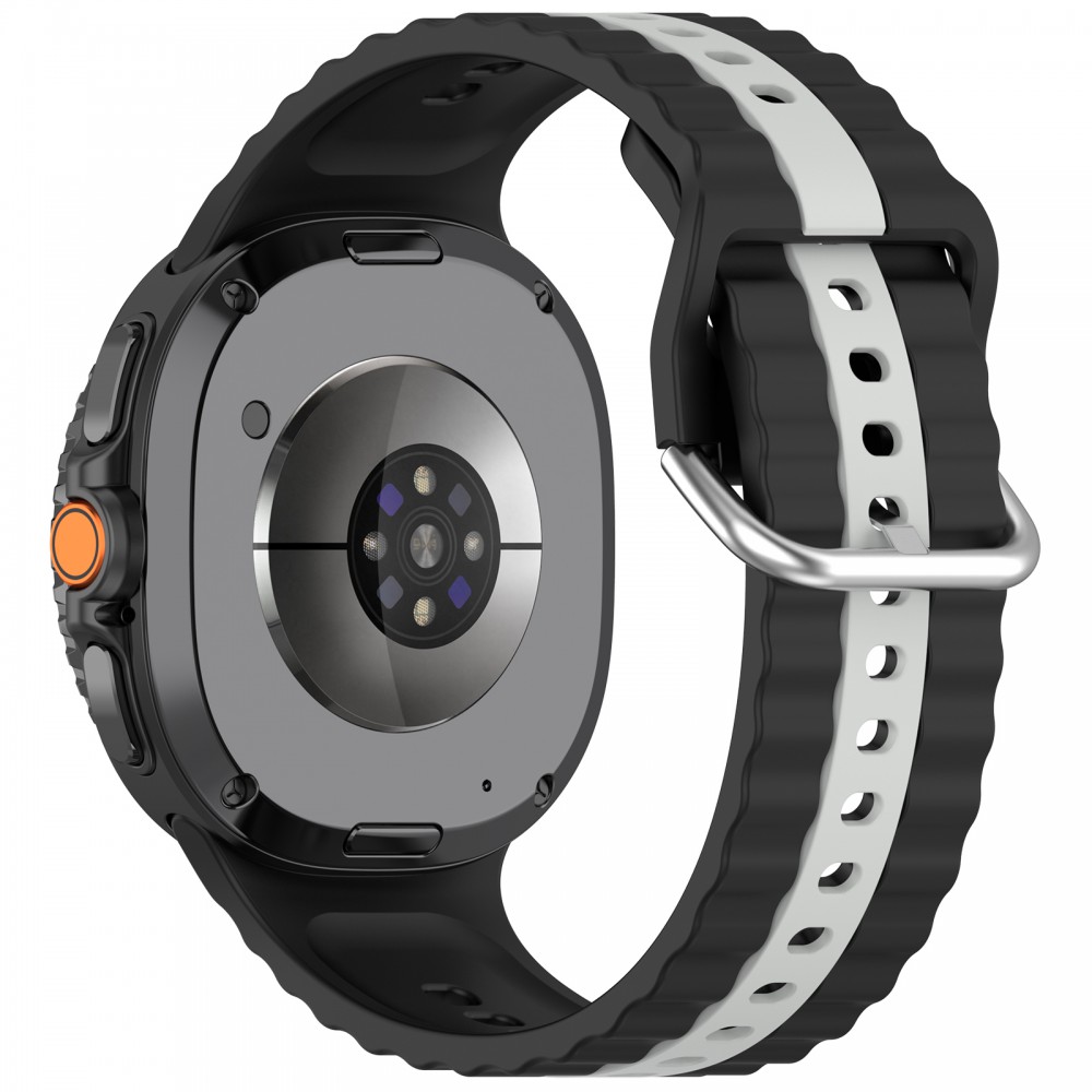 Samsung Galaxy Watch 8/Classic óraszíj szürke csíkokkal,22mm