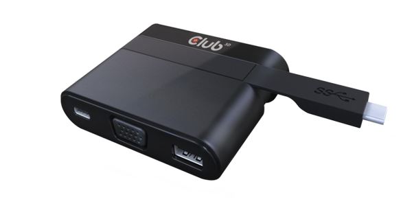 CLUB3D SenseVision USB 3.0 C  ->  USB 3.0 A , USB 3.0 C, D-SUB  (CSV-1532)