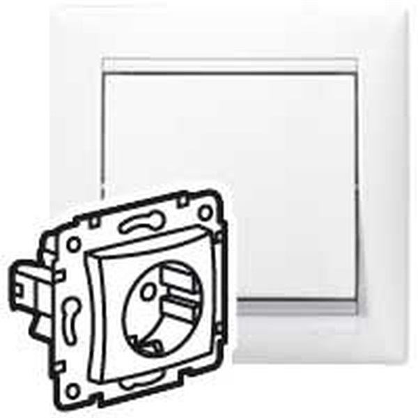 Legrand Valena 2P+F csatlakozóaljzat, fehér, süllyesztett (774420) Legrand Valena 2P+F csatlakozóaljzat, fehér, süllyesztett (774420)