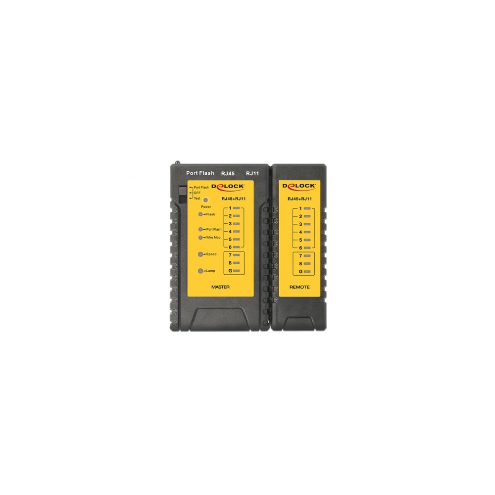 Delock 86407 RJ45 - RJ12 kábel tesztelő + Portkereső Delock 86407 RJ45 - RJ12 kábel tesztelő + Portkereső