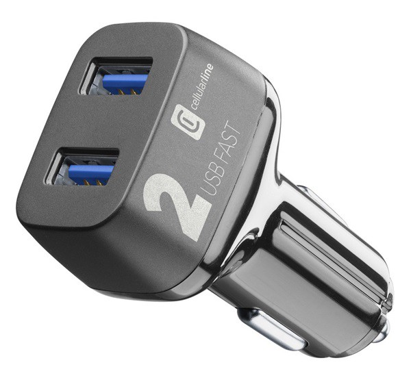 CELLULARLINE autós töltő 2 USB aljzat (9V / 2000 mA, 36W, adaptív gyorstöltés támogatás) FEKETE (CBRUSB2QC36WK) CELLULARLINE autós töltő 2 USB aljzat (9V / 2000 mA, 36W, adaptív gyorstöltés támogatás) FEKETE (CBRUSB2QC36WK)