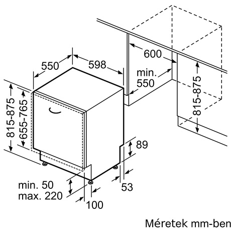 Bosch SMH4HVX00E beépíthető mosogatógép