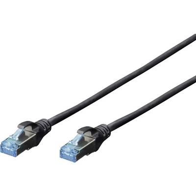 RJ45-ös patch kábel, hálózati LAN kábel CAT 5e SF/UTP (1x RJ45 dugó - 1x RJ45 dugó) 3 m Fekete Digitus 972145 RJ45-ös patch kábel, hálózati LAN kábel CAT 5e SF/UTP (1x RJ45 dugó - 1x RJ45 dugó) 3 m Fekete Digitus 972145