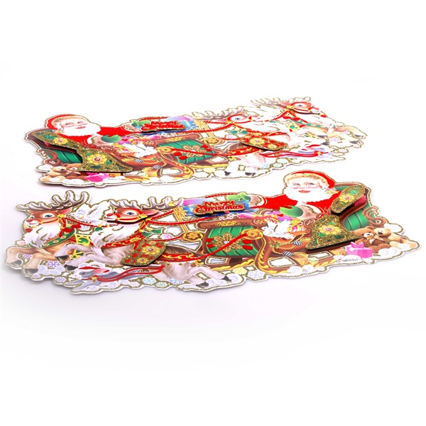 Iris 3D Mikulás mintás/24x36cm 2db karton dekoráció Iris 3D Mikulás mintás/24x36cm 2db karton dekoráció