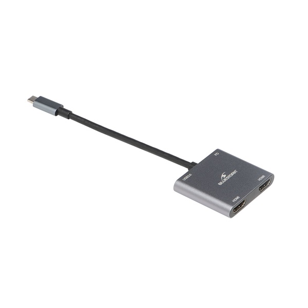 Bluestork  HUB-DUO-HDMI USB Hub Szürke 
