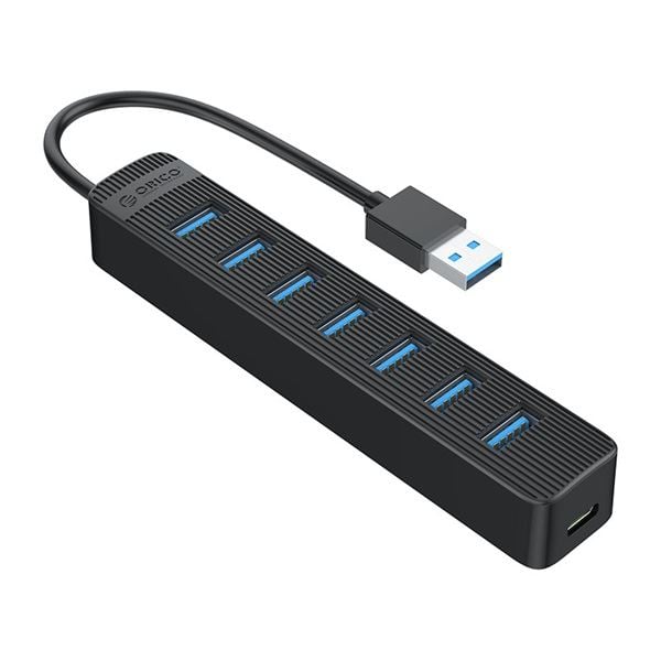 Orico 7x USB 3.0 Hub fekete (TWU3-7A-BK)